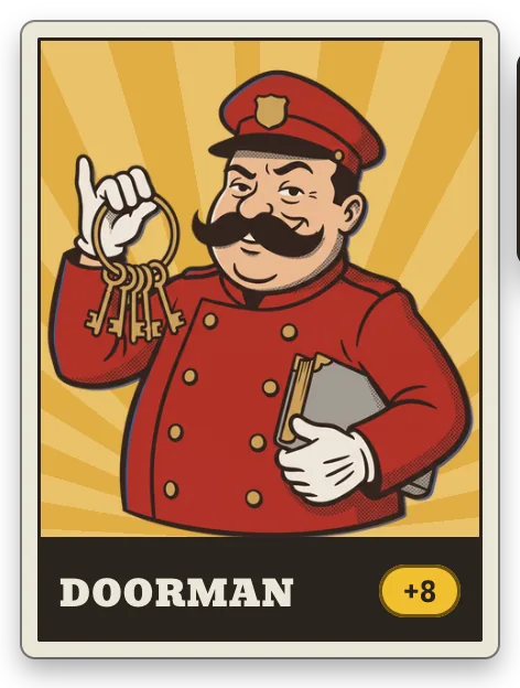 Doorman: +8 Rent.